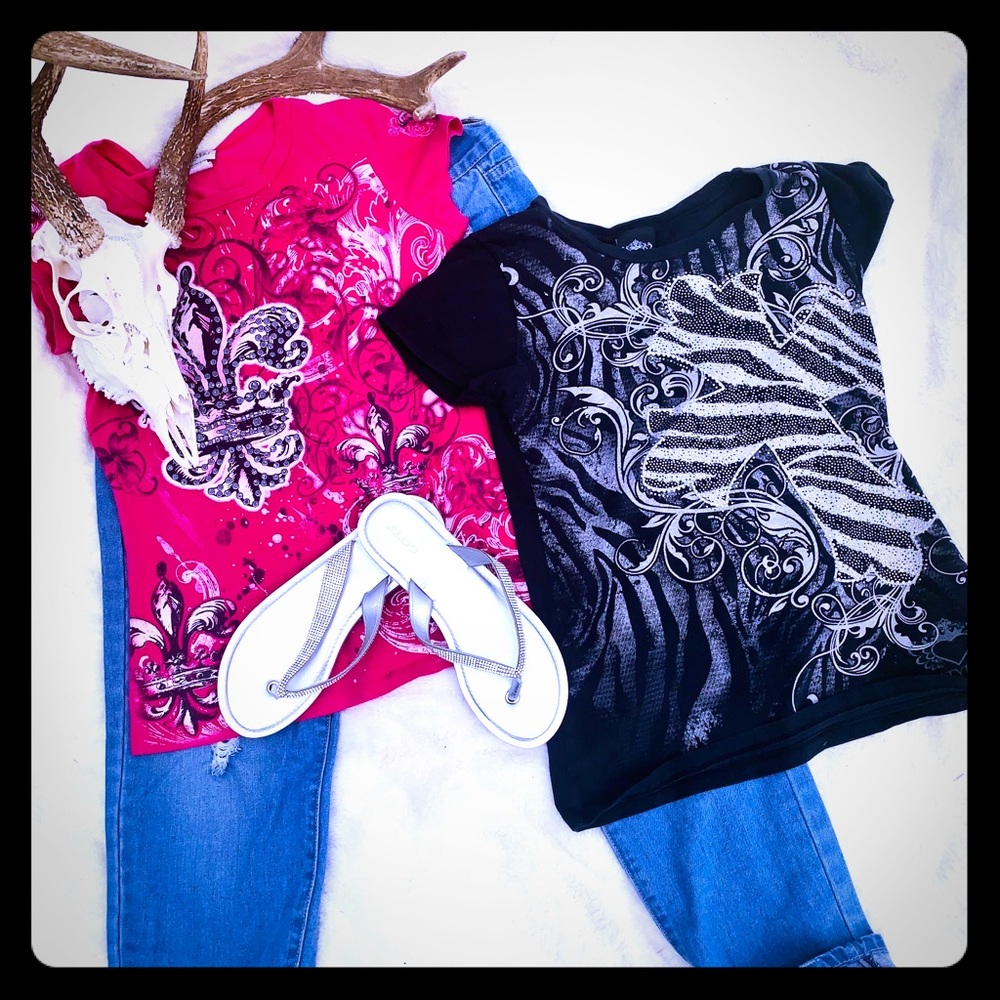 2 fun sparkle junior t-shirts dress up your jeans